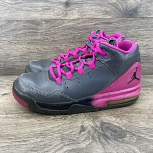 Nike‎ Air Jordan Flight Origin 2 Sneakers Girls Size 4.5 Gray Fuchsia 718075-006